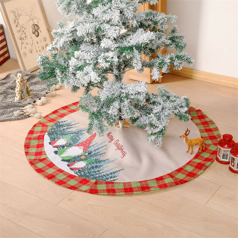 2022 Christmas Tree Skirt Floor Cover Mats Christmas Decoration Xmas Tree Sk SJ