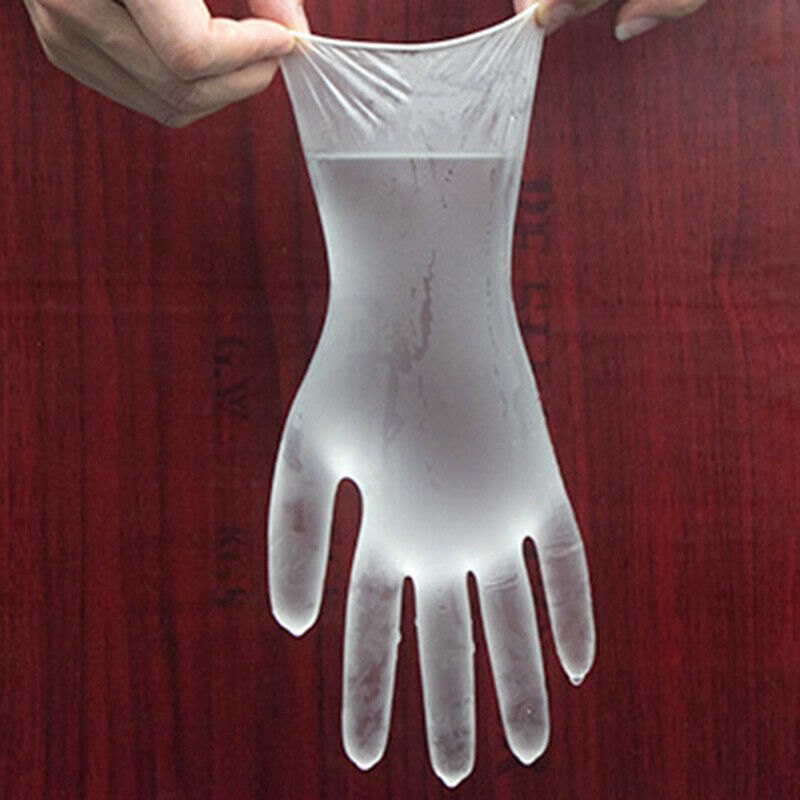 50 Pairs Of Household Disposable PVC Waterproof Gloves Oil-Proof And Transparent