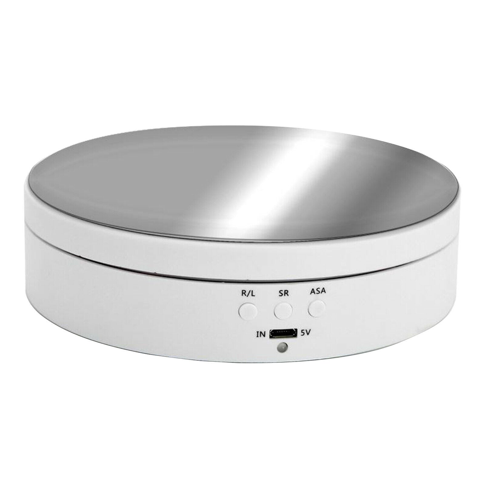 360Â° Rotating Display Stand Turntable Mirrored 3  for Cake Jewelry - white