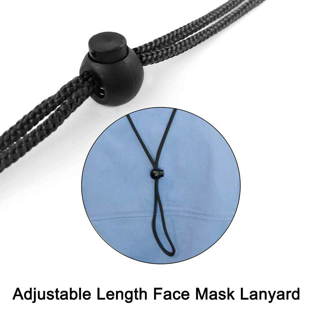 1 / 3Pcs Adjustable Neck Lanyard Chain Strap Holder Black 1Pcs