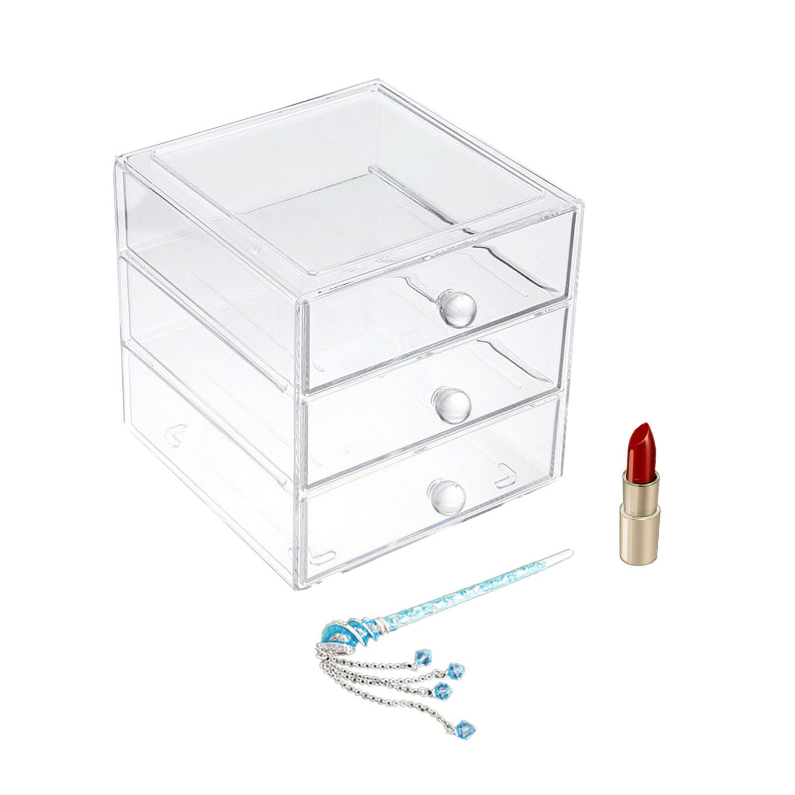 Acrylic Makeup Organizer Jewelry Cosmetic Case Lipstick Storage Container