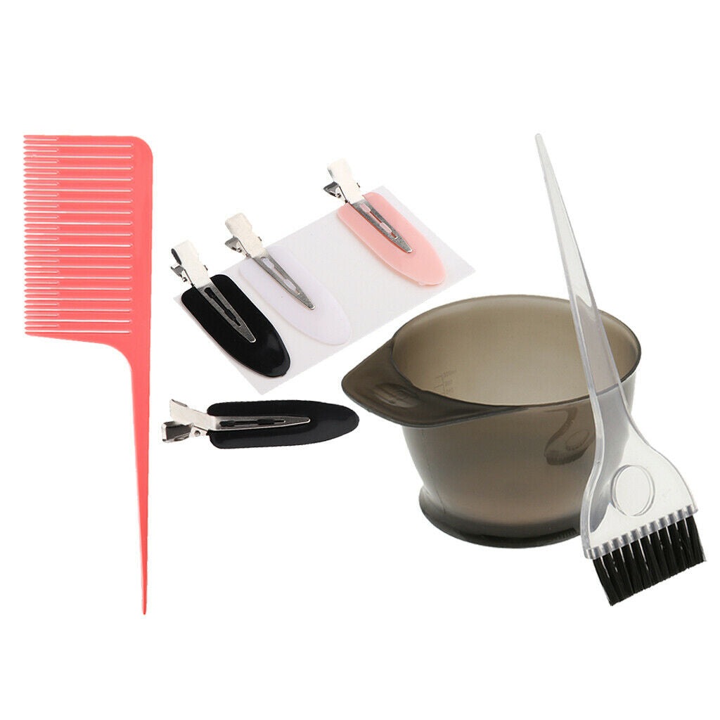 Professional Hair Color Bowl Brush Highlight Comb Hairclip Set Shop Tools