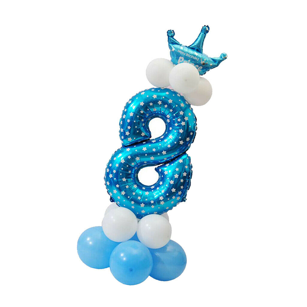 Crown Balloons Column Set Latex Foil Balloon 18th Birthday Party Decoration