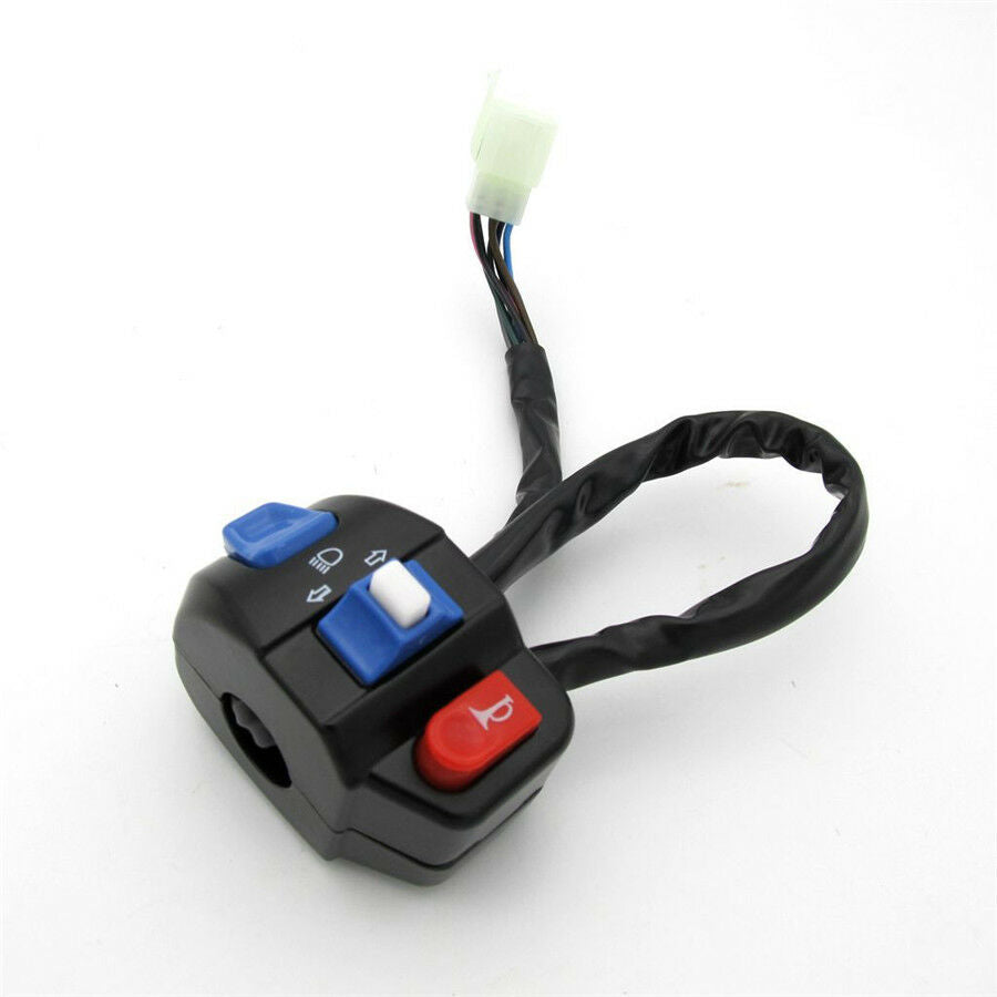 Pair Motorcycle 22mm Handlebar Multi-Functions Switch Headlight/Turn Signal/Horn