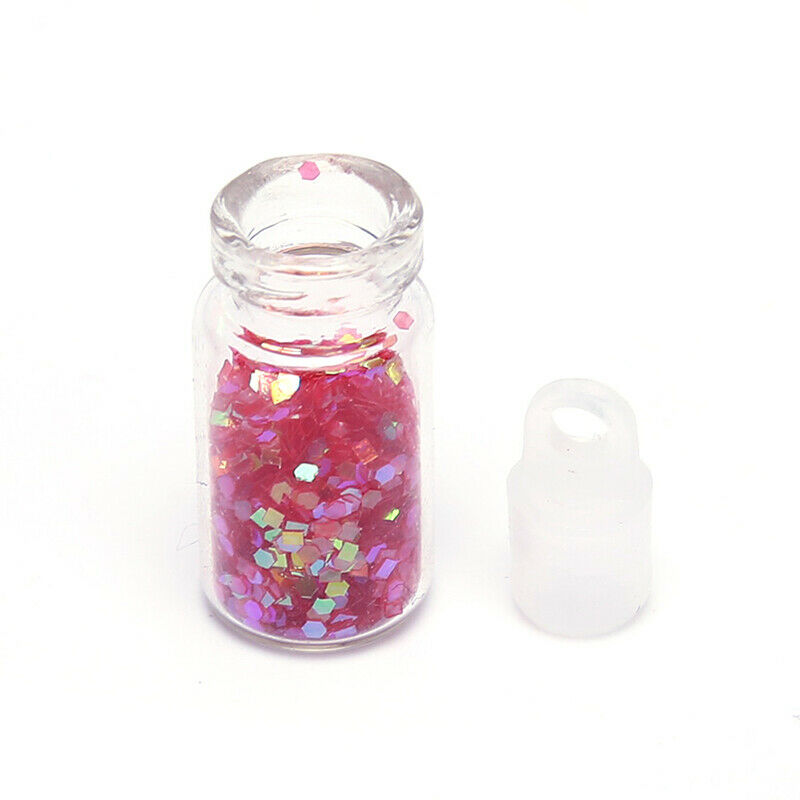 12 Bottles Flash Sequin Decoration Epoxy Silicone Mold DIY Jewelry Making ToJ FG