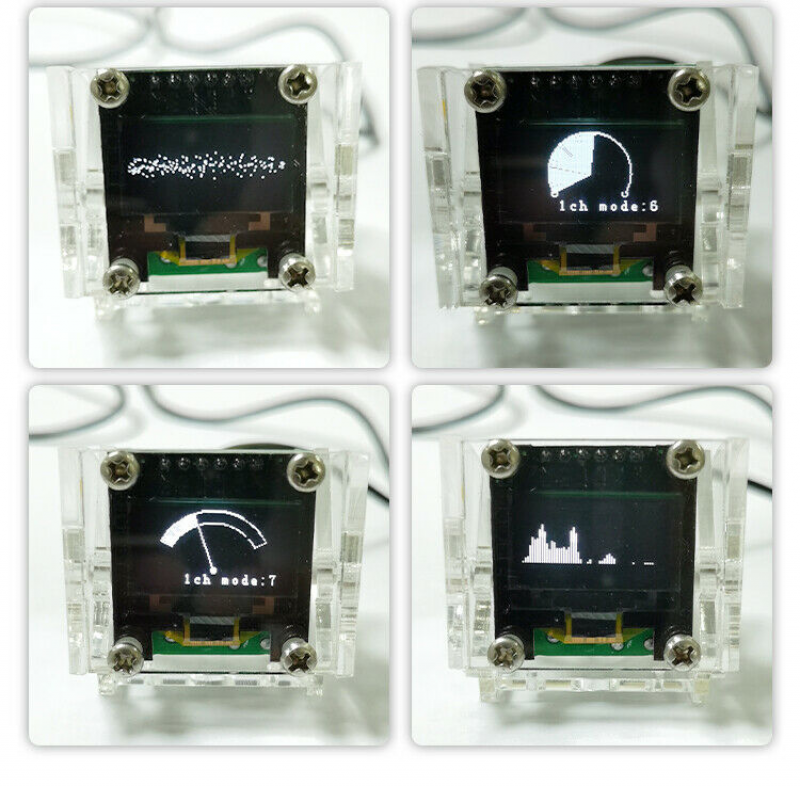 0.96 Inch Oled Audio Level Indicator with Shell Music Spectrum Display Analyzer