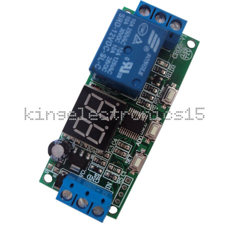 DC 12V Programmable Cycle Delay Turn on/off Timer Control Relay Switch Module W