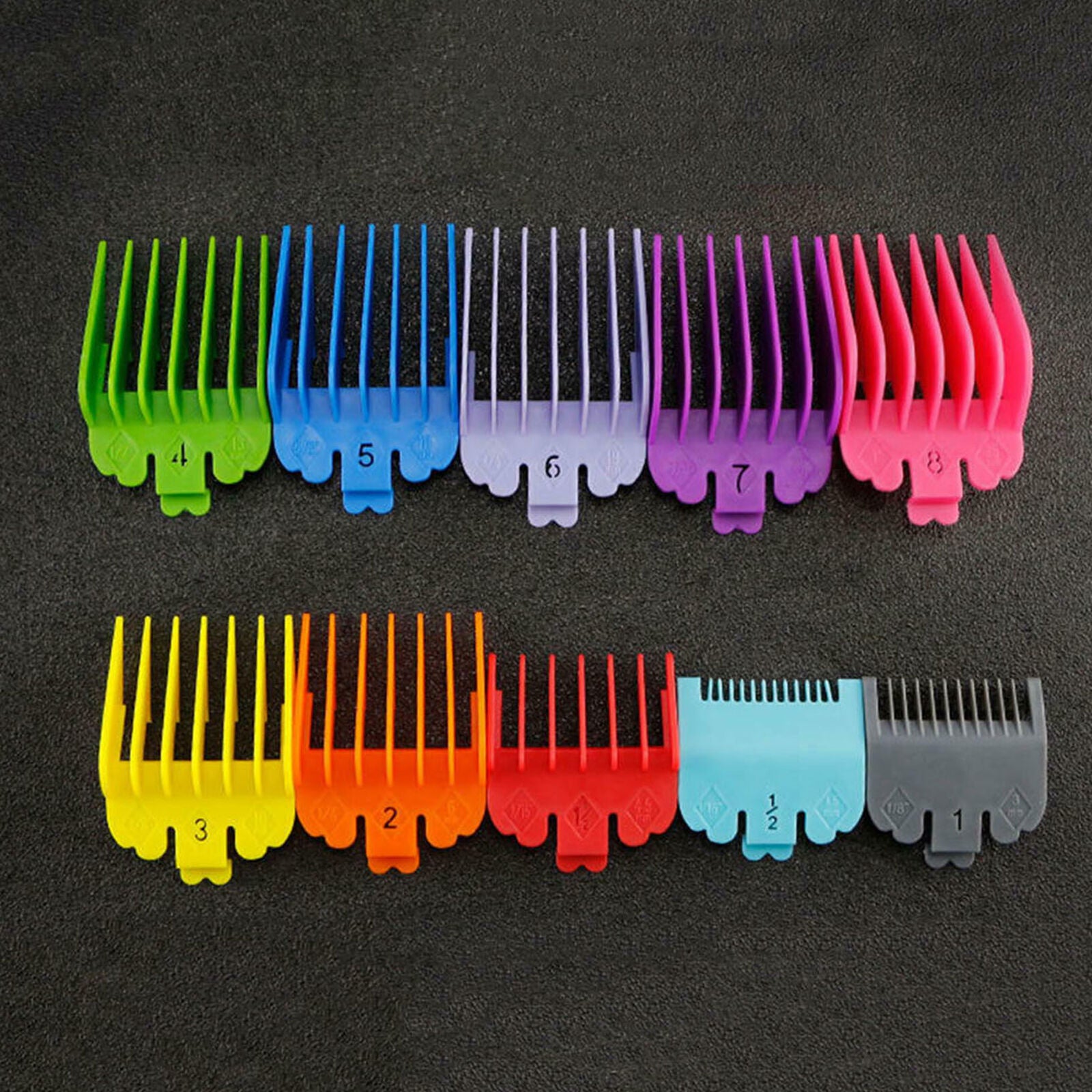 10Pcs/ Set Universal Hair Clipper Limit Combs Guide Attachment Size Replacement