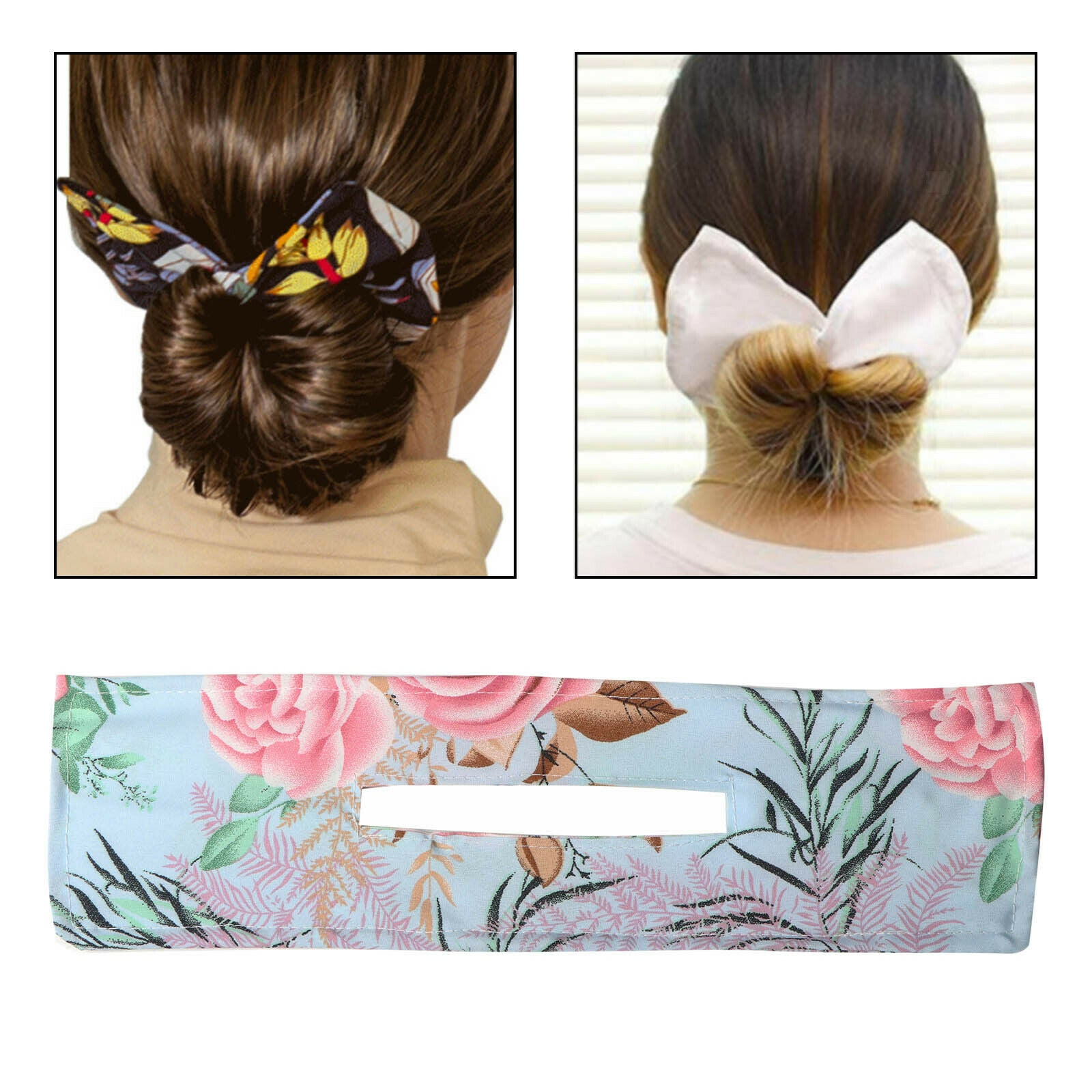 Women Deft Bun Fashion Print Hair Bands Rope Wire Headband Maker DIY G