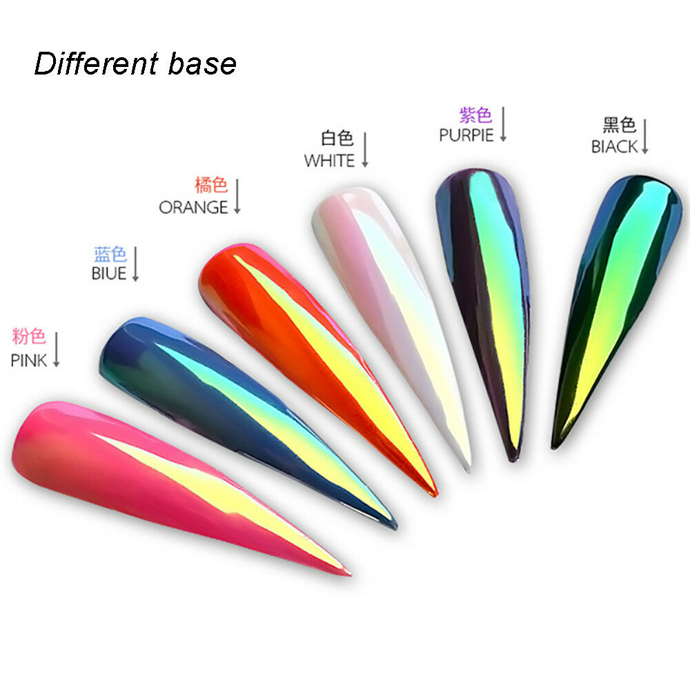 Neon Mermaid Nail Art Glitter Powder Mirror Shiny Chrome Pigment DIY Beauty Xmas