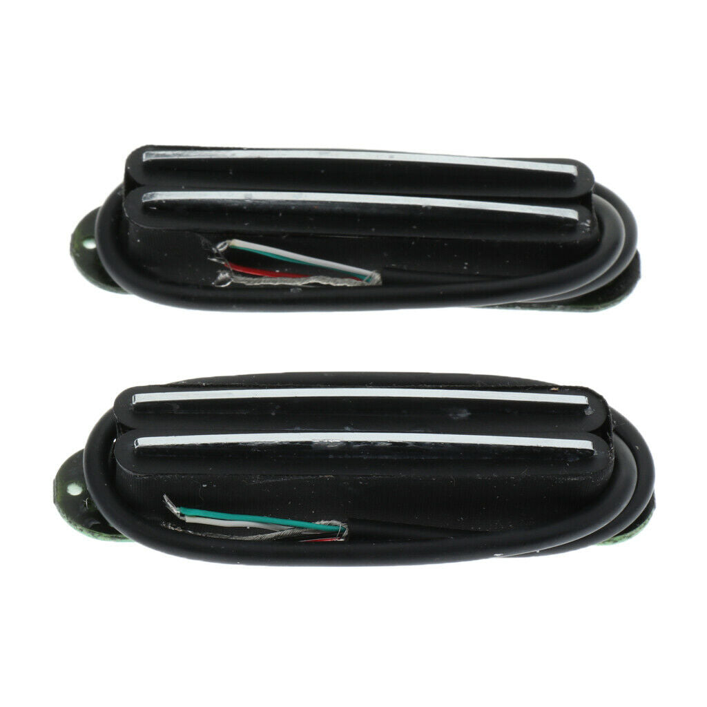 2 Pieces Electric Guitar Neck Pickup Dual Humbucker Rail for  Kit