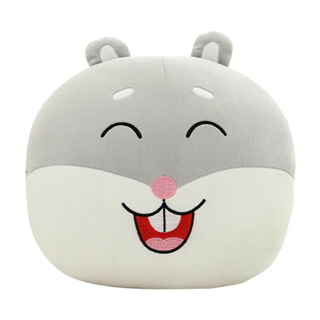 Cartoon Animal Head Shape Cushion Pillow Hand Warmer Groundhog B