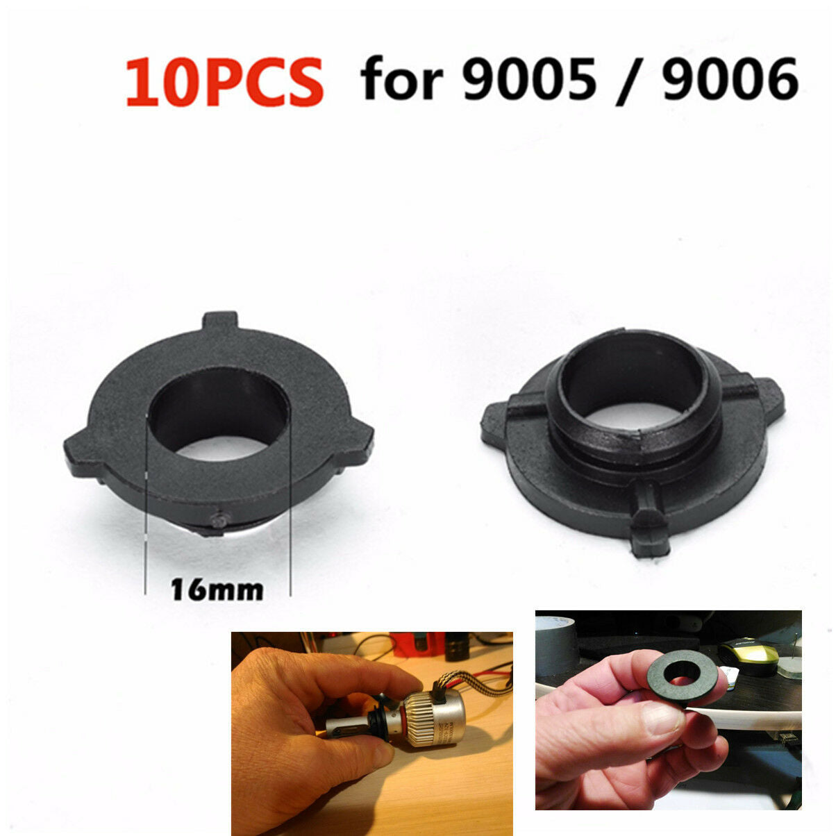 10X LED headlight Adapter Holder Base 9004 9005 9006 9007 880 Headlamp Sockets