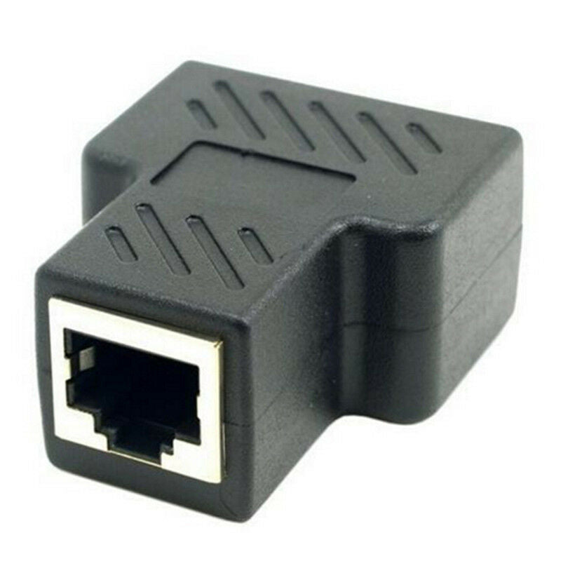 1 a 2 vías RJ45 LAN Ethernet cable de red Splitter conector y adaptador  nzUSSJ