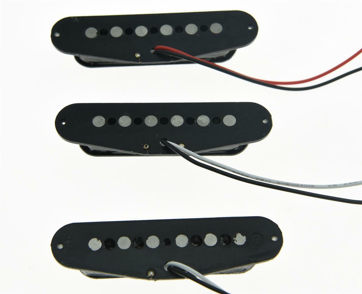 3x N/M/B White Alnico 5 Single Coil Pickups High Output Sound Strat SSS Pickup