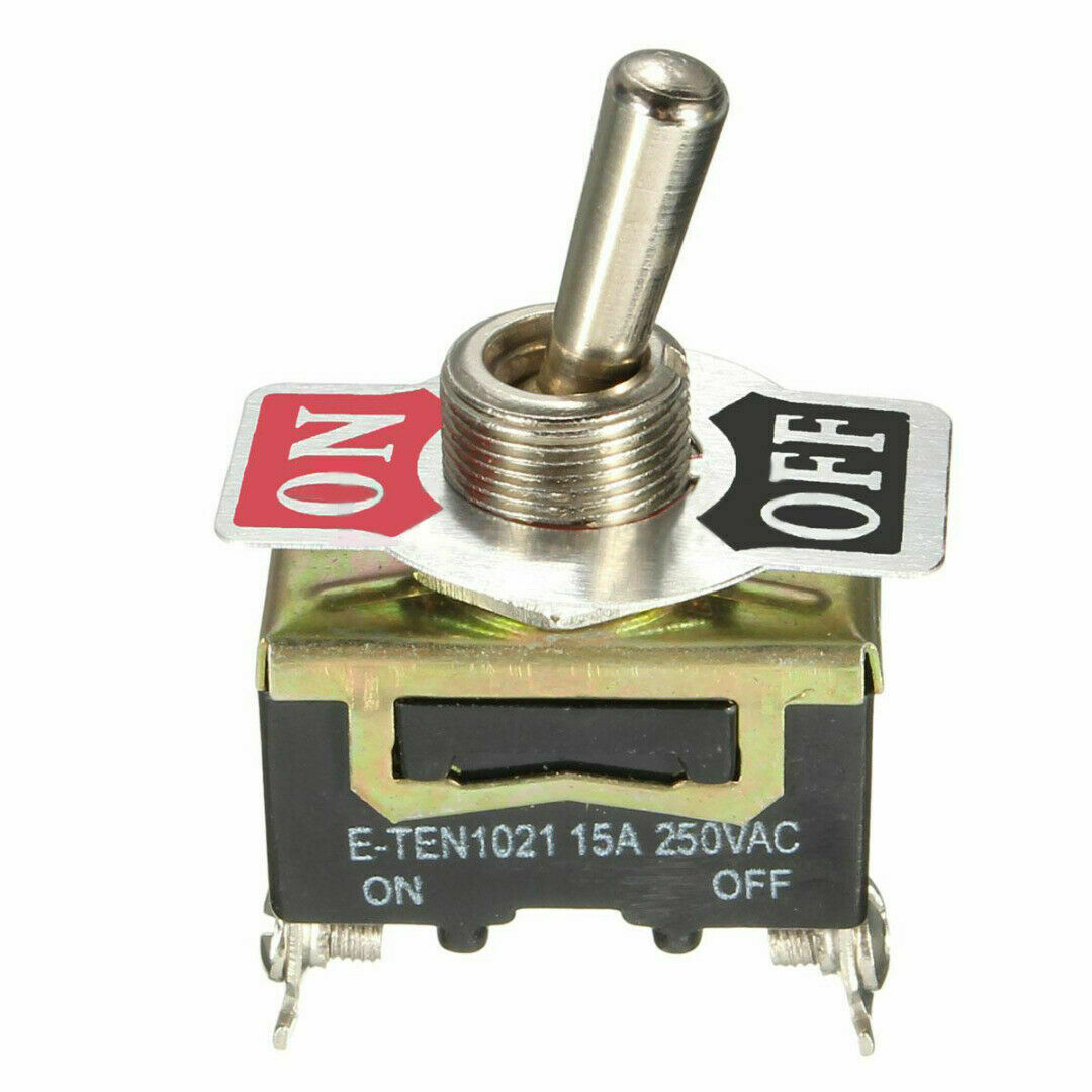 15A 250V VOLT  DUTY CAR UNIVERSAL METAL ON/OFF TOGGLE FLICK SWITCH DASHBOARD 5x