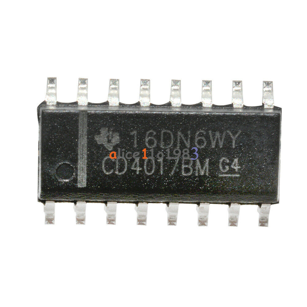 20PCS CD4017 4017 SOP-16 SMD COUNTERS/DIVIDER