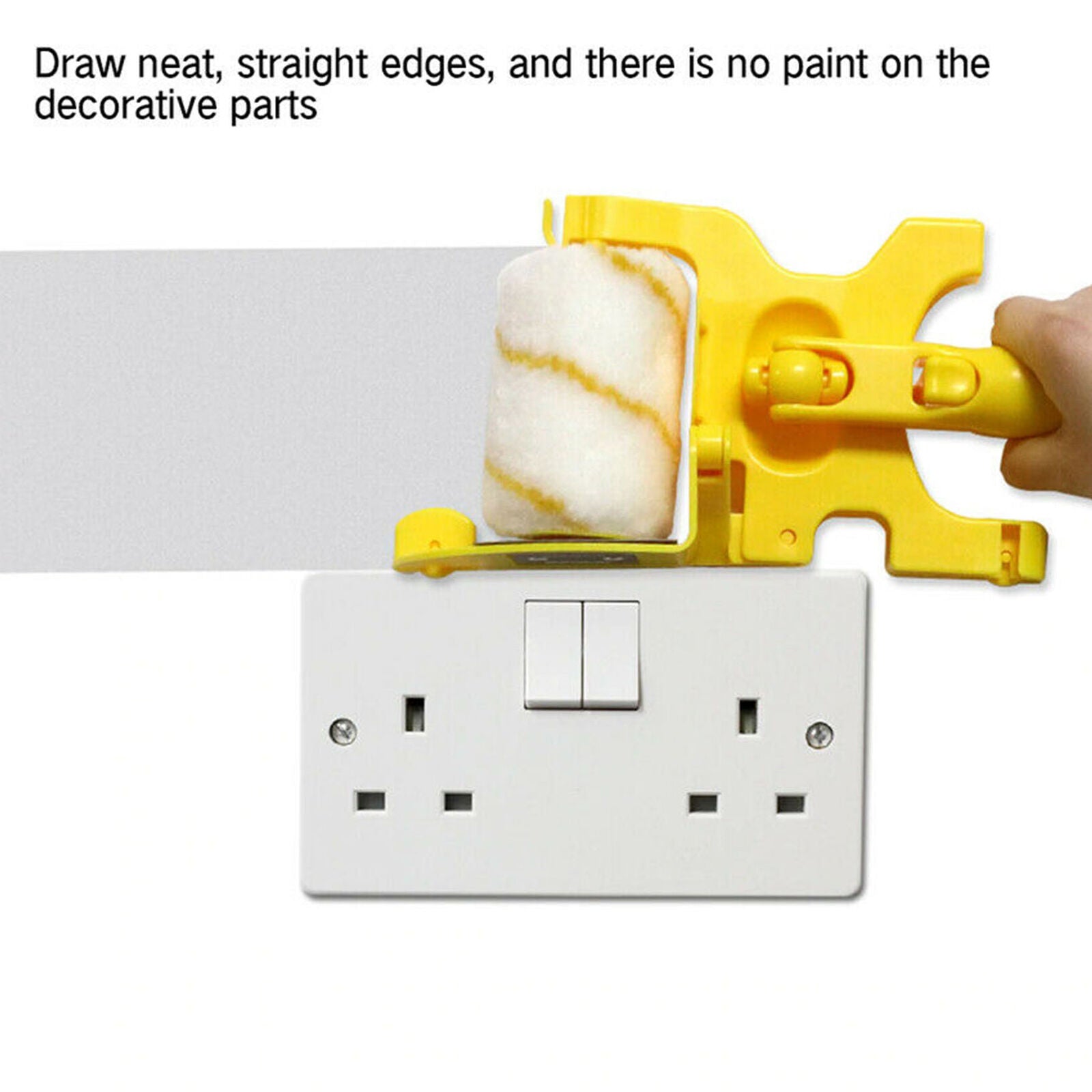 Clean-Cut Paint Edger Roller Brush Safe Tool for Room Home Wall Ceiling