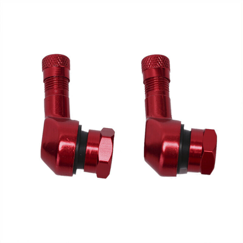2x CNC Motorcycle 90 Degree Angle Wheel Tire Tubeless Valve Stem Aluminum.l8
