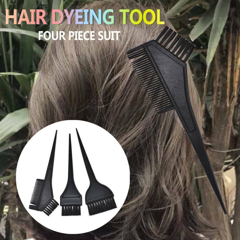 4Pcs Hair Colouring Brush And Bowl Set Dye Kit Salon Beauty Comb Tint Tool Set