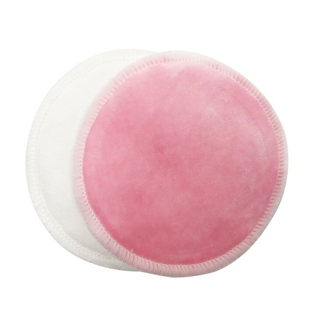 10pcs Makeup Remover Pad Bamboo Cotton Cosmetic Removal Pads Soft Reusable, 8cm