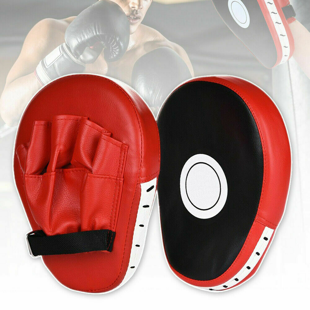 Boxing Punching Focus Pad Hook & Jab Mitts gloves MMA Thai Kick gear target USA