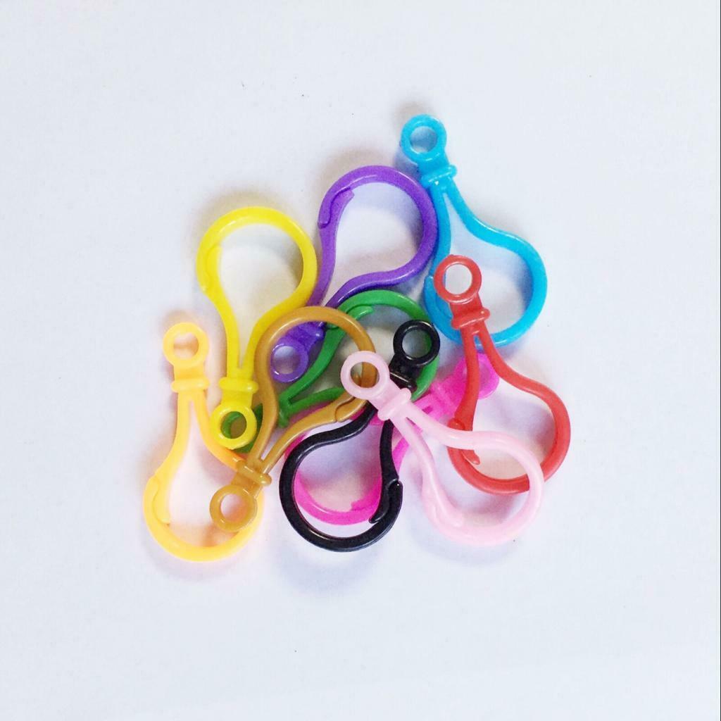 10pcs Multicolor Plastic Lobster Clasps Clips for Jewelry Making 5cm