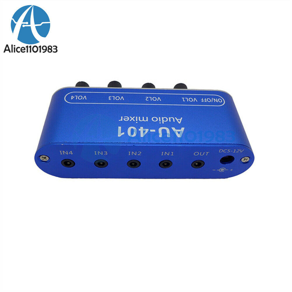 1PC Stereo Audio Signal Mixer Board Mix 2way 4way Input 1way Output DC 5-12V