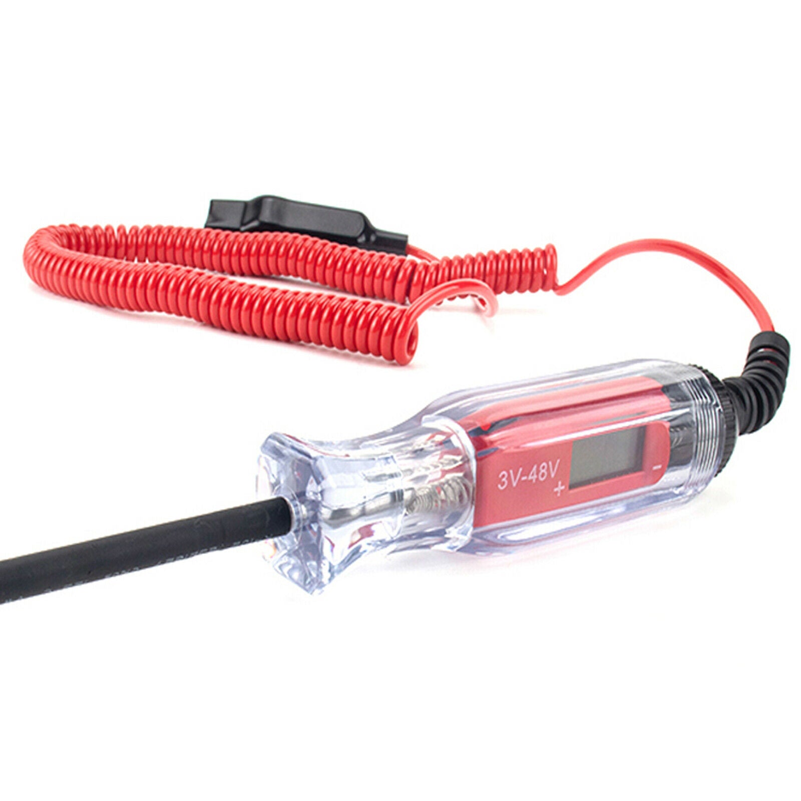 Heavy Duty 3-48V Auto LCD Circuit Tester Test Pen with Stainless Probe