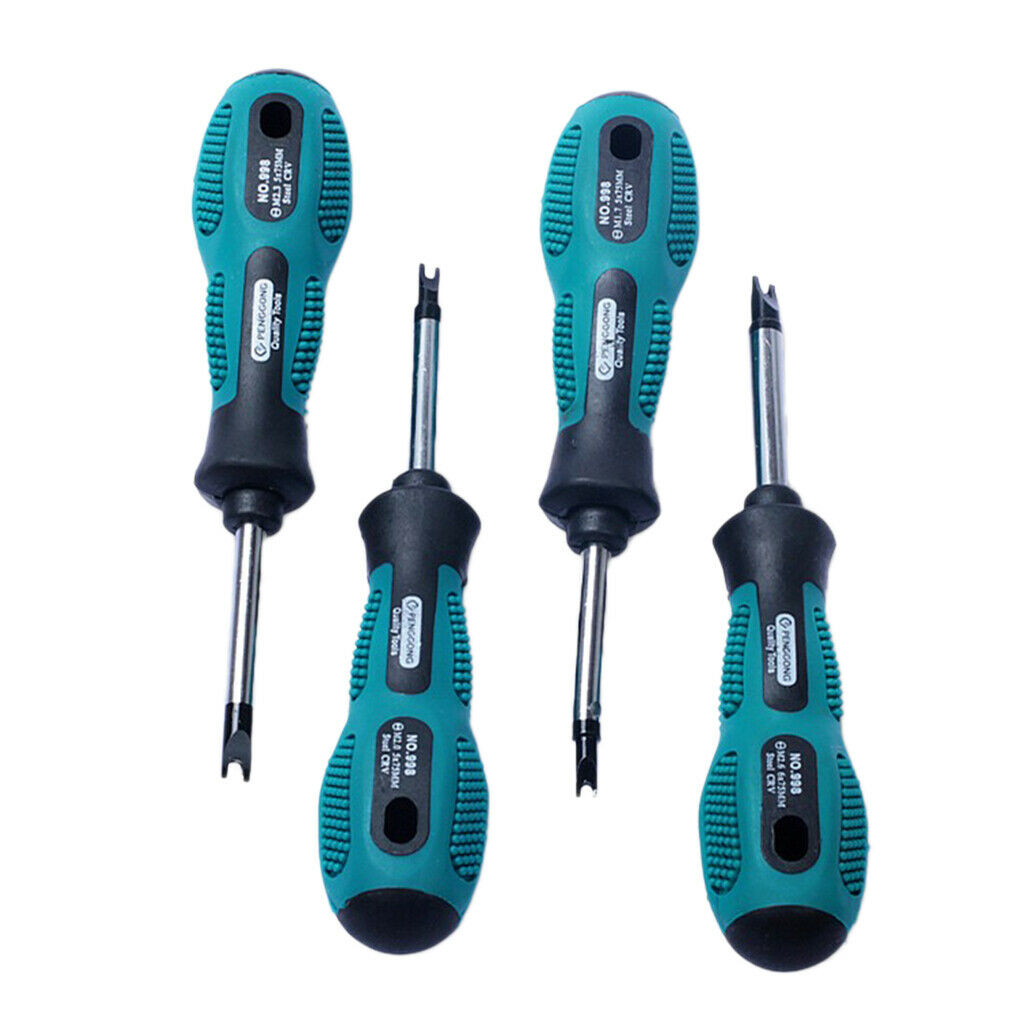 Set of 4 Multifunctional Magnetic Screwdriver Set Type Slotted Bits Repair