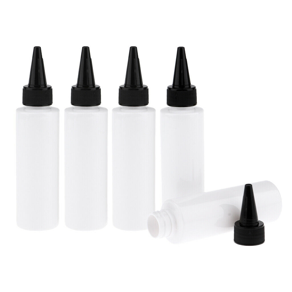 5 x Empty Plastic Essential Oil Bottle Refillable Perfume Vial White