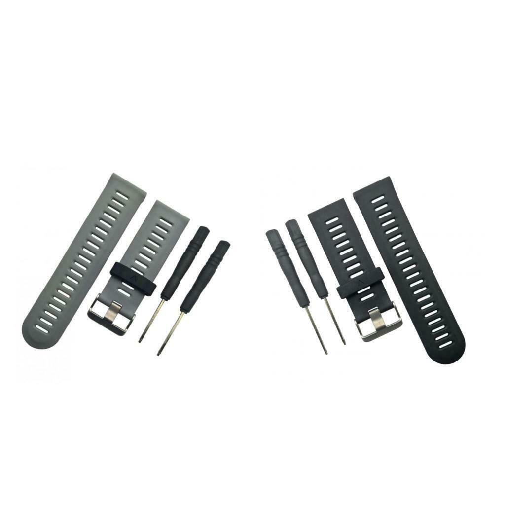 2 pieces For Garmin Fenix 3 / Fenix 3 HR Watch band, Soft Silicone Replacement