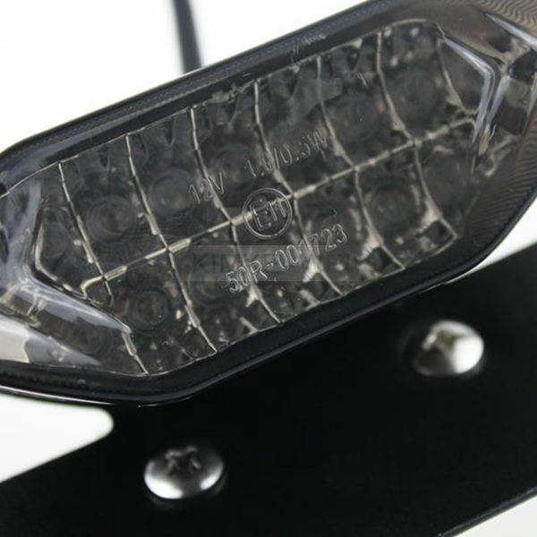 12V Smoke 20LED Motorcycle Turn Signal Brake License Plate Integrated Tail Light