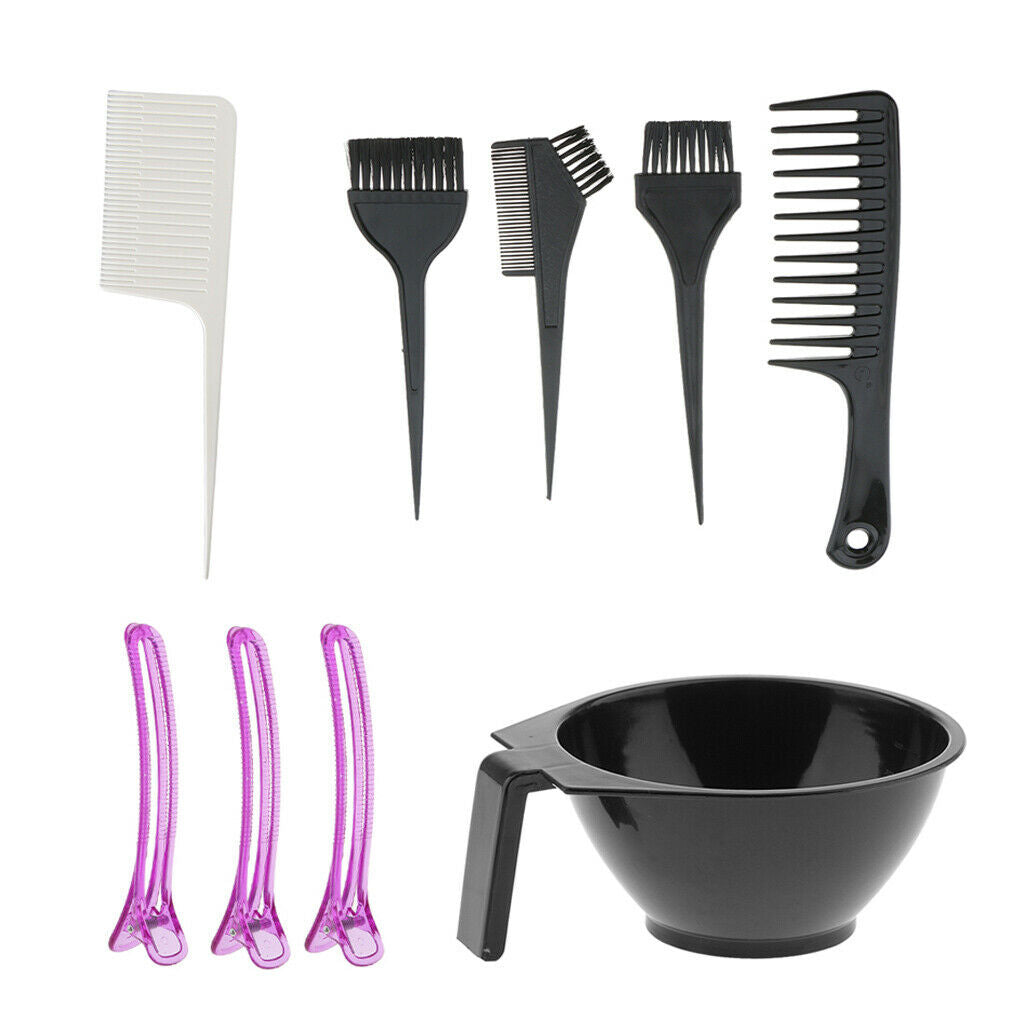 9pcs/set Hair Coloring Dyeing Tint Tool Kit Hari Clip Set for Hairdressing