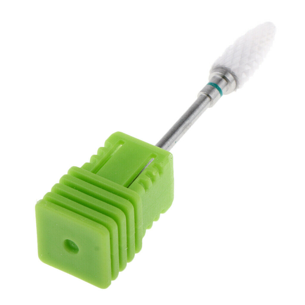 3/32 Ceramic Polishing Head Nail Drill Bit for Electric Nail Machine Green-C