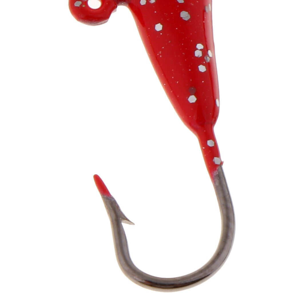 4 Pieces Winter Ice Fishing Hook Lure Lead Jig Head Hooks Baits Crank Hooks