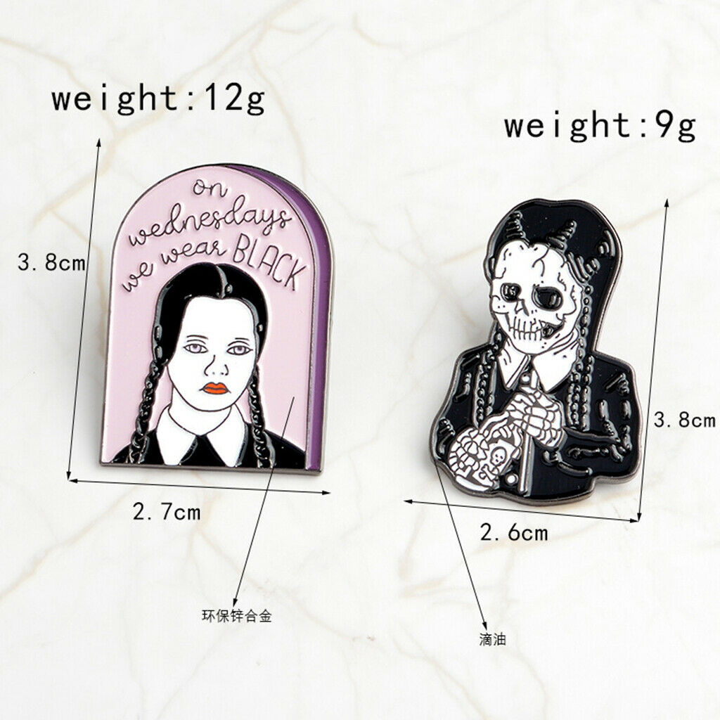 2pcs Women Girls Enamel Lapel Pins Set Badge Pin for Girls Jacket Backpacks
