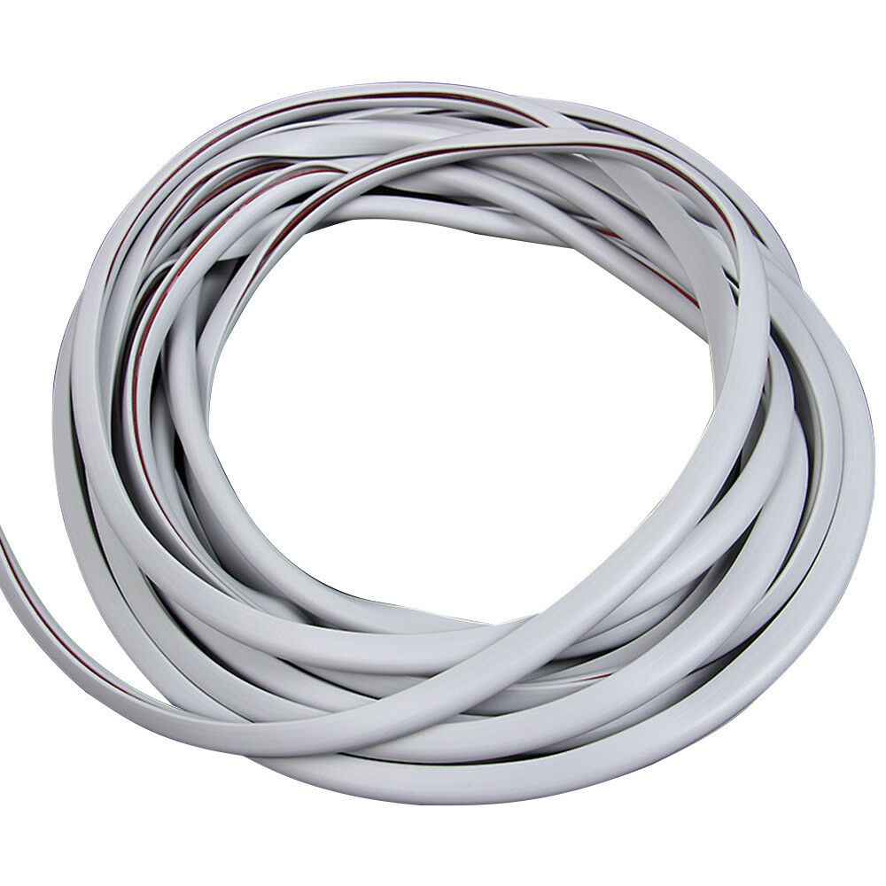 5M DIY Car Door Edge Guard Molding Trim Protector Strip U Shape Light Gray