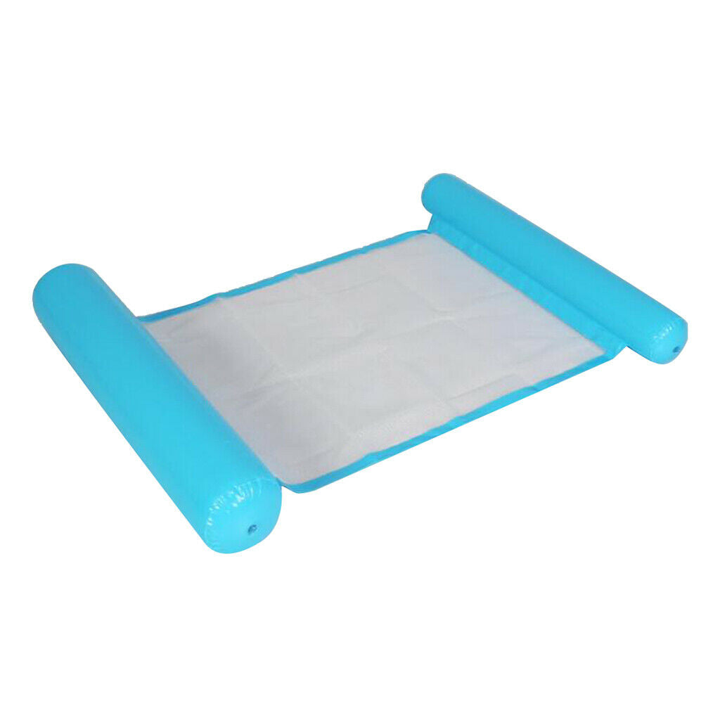 Inflatable Swimming Pool Floating Water Hammock Lounge Chair 120x75cm Cyan