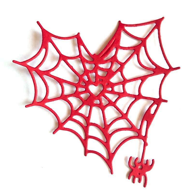 Halloween Heart Spiderweb Metal Cutting Dies Stencil DIY Scrapbooking Album Card