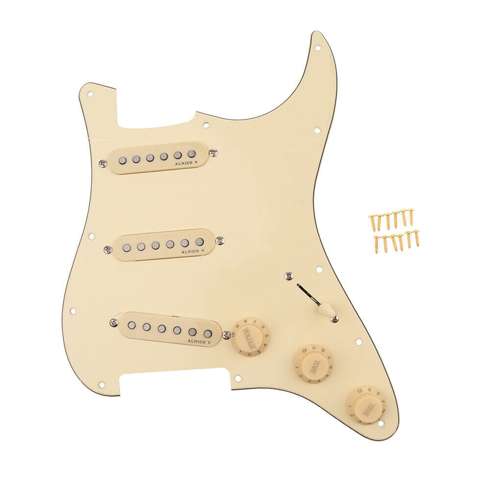 Guitar Upgrade Loaded SSS Pickguard Alnico V Pickups Set Guitar Accessory