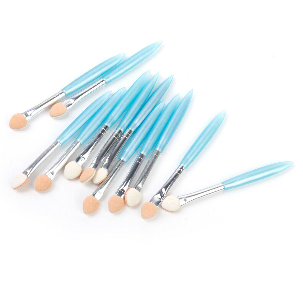 12 lot Disposable Eyeshadow Eyebrow Powder Brushes Applicators Tools Random