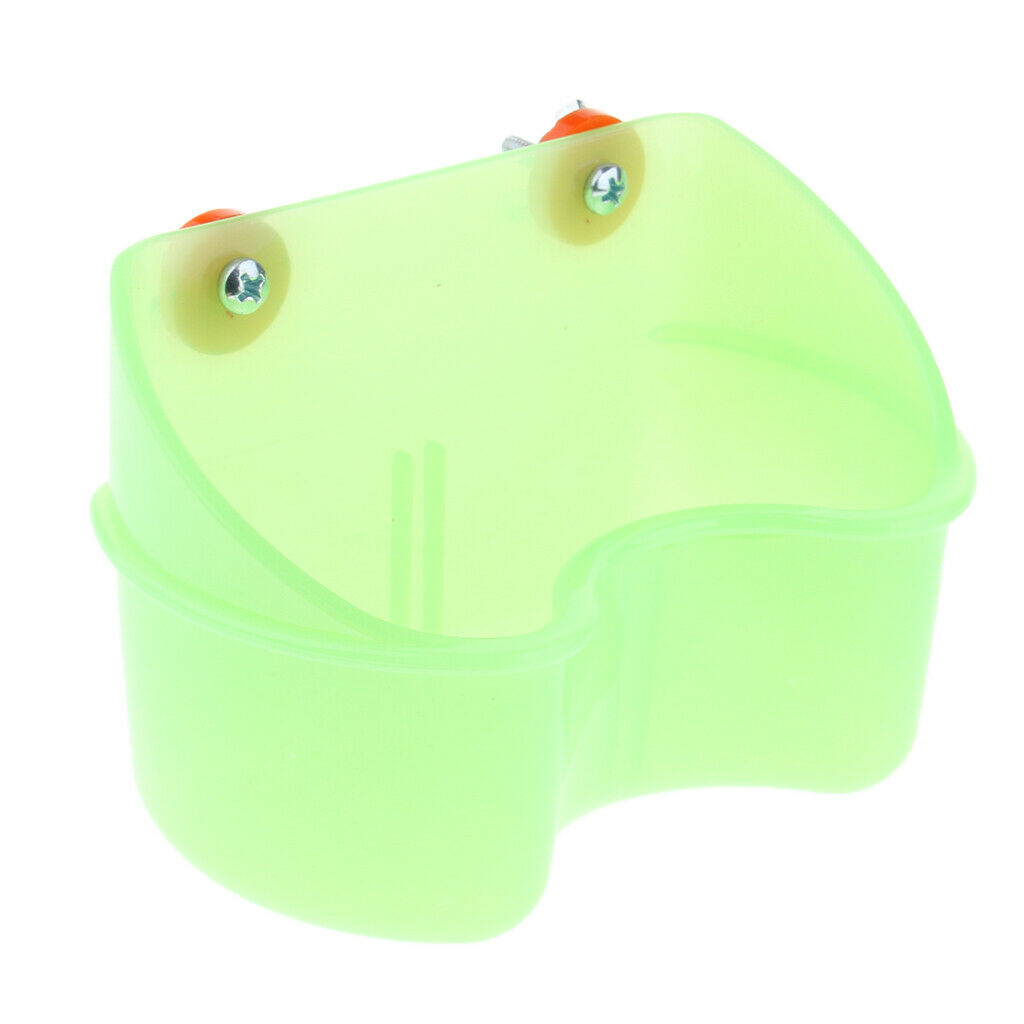 Pet Bird Parrot Fixed Bowl Feeder Feeding Food Cup Water Dispenser
