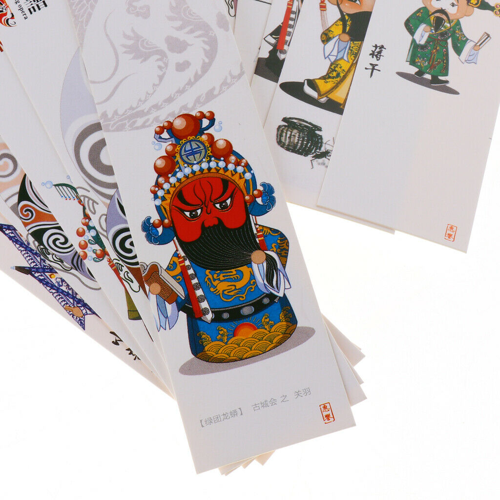 30 pcs Chinese Style Bookmarks Handmade Soft Craft DIY Project Colorful E