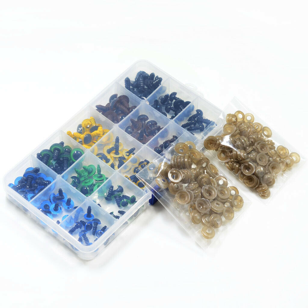 140pcs 8 12mm Plastic Safety Eye Box For Teddy Bear Toys