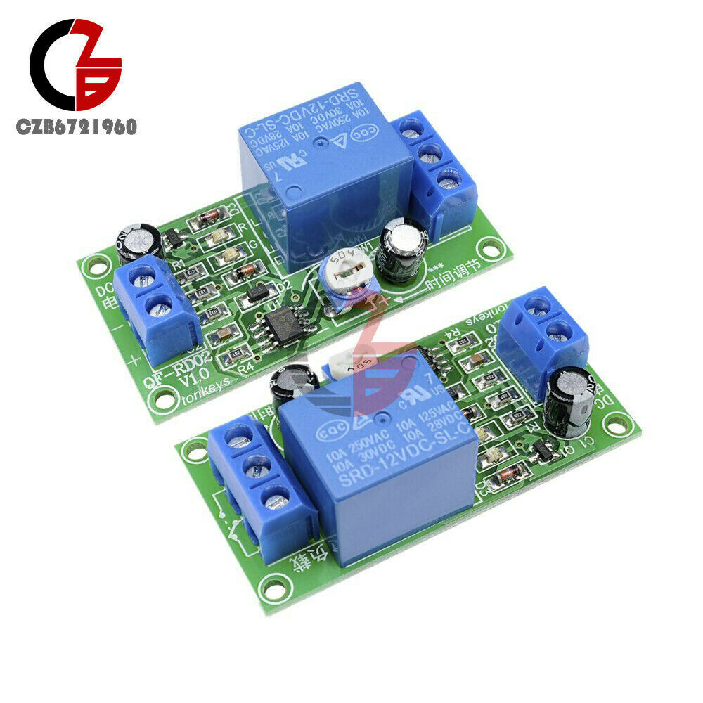 NE555 DC 12V 0~60 Seconds Delay Timer Time Switch Adjustable Time Relay Module