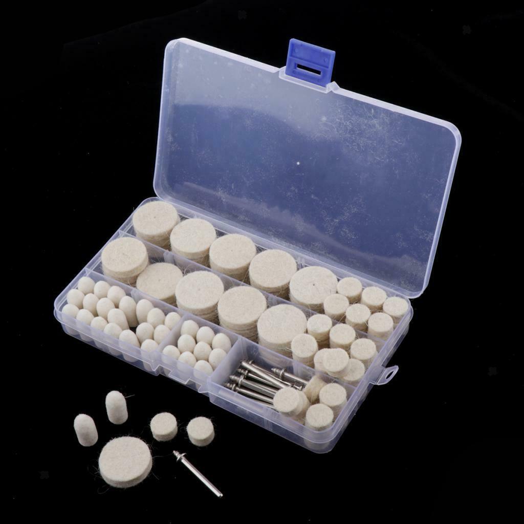 110pcs Wool Grinding Head Wheel Rotary Grinding And Polishing Tool +12xShank