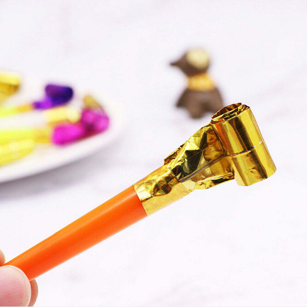 20Pcs small multi color party blowouts whistles kids birthday party toys gifDD