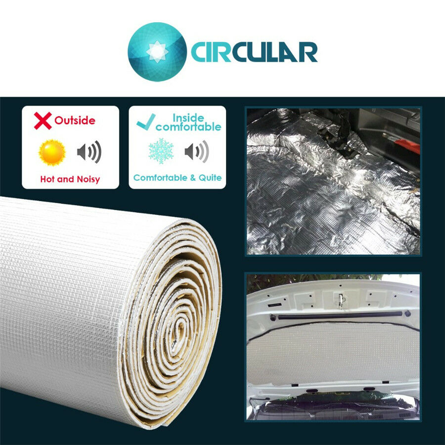 10x10mm Car Firewall Sound Deadener Heat Insulation Deadening Mat Pad forVehicle