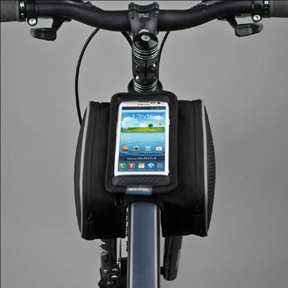 Bicycle bike top frame front pannier saddle tube bag double pouch holderSEA Tt